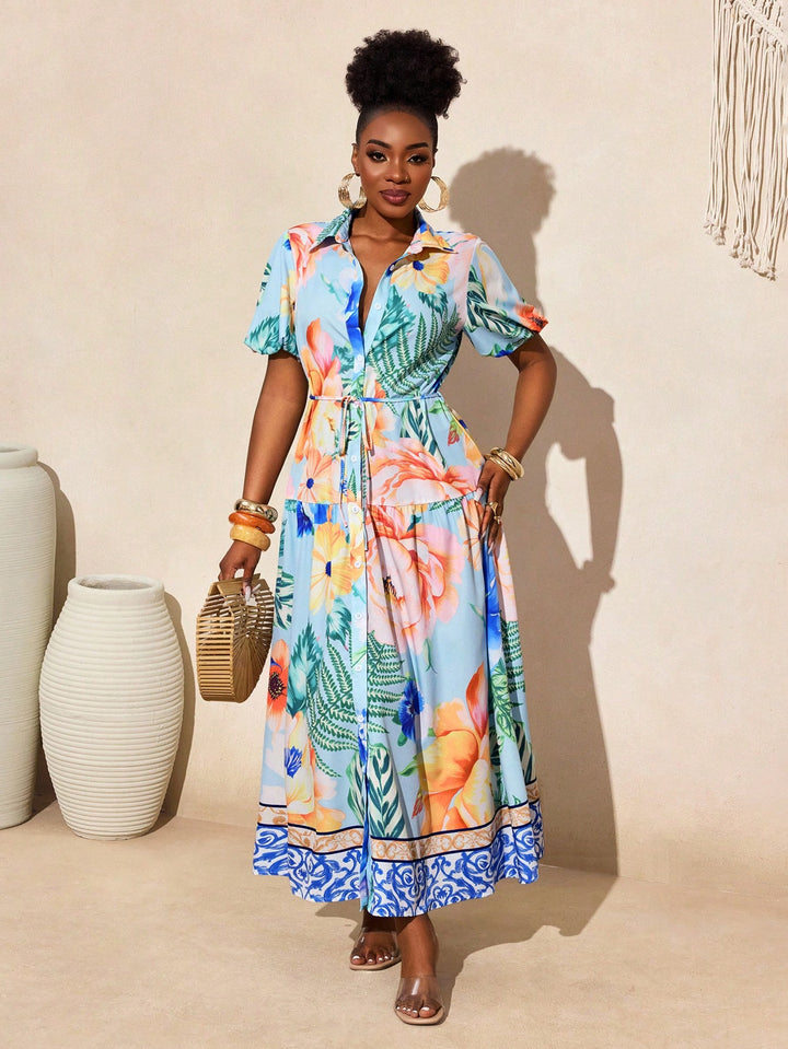 Rochie maxi SHEIN, mix culori
