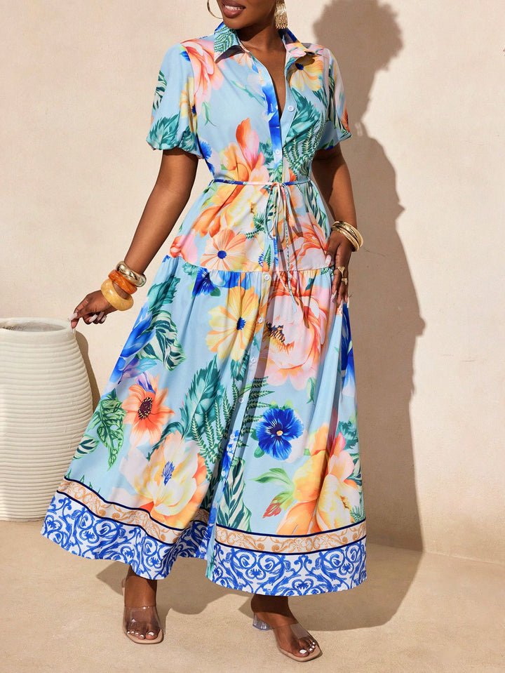 Rochie maxi SHEIN, mix culori