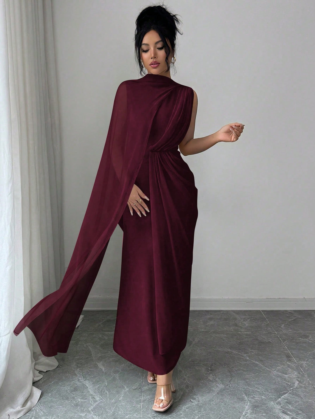 Rochie maxi SHEIN, vișiniu