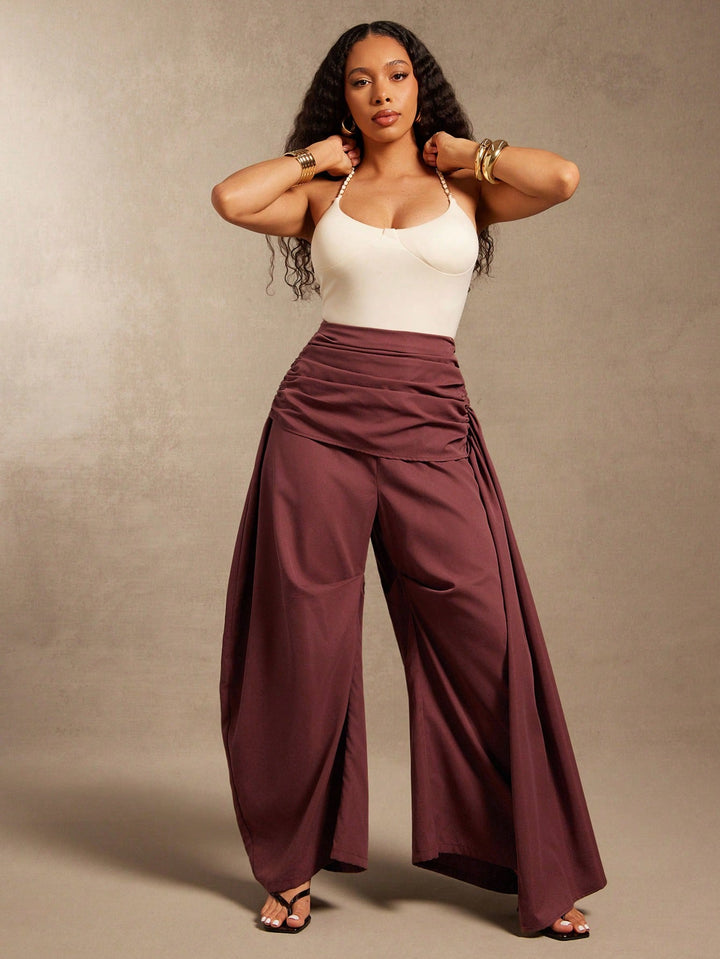 Pantaloni SHEIN, maro