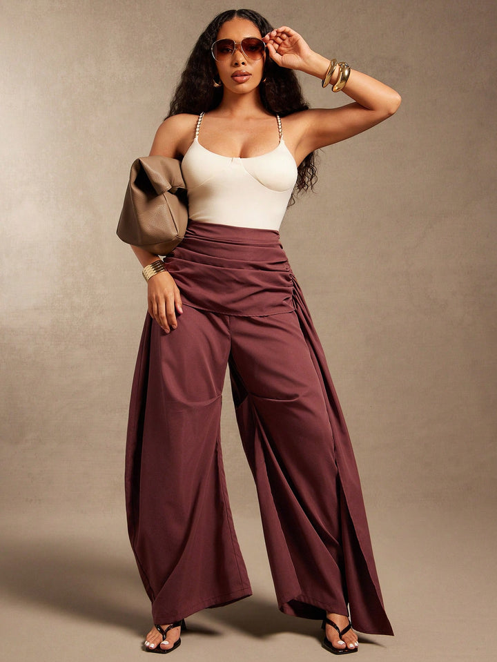 Pantaloni SHEIN, maro