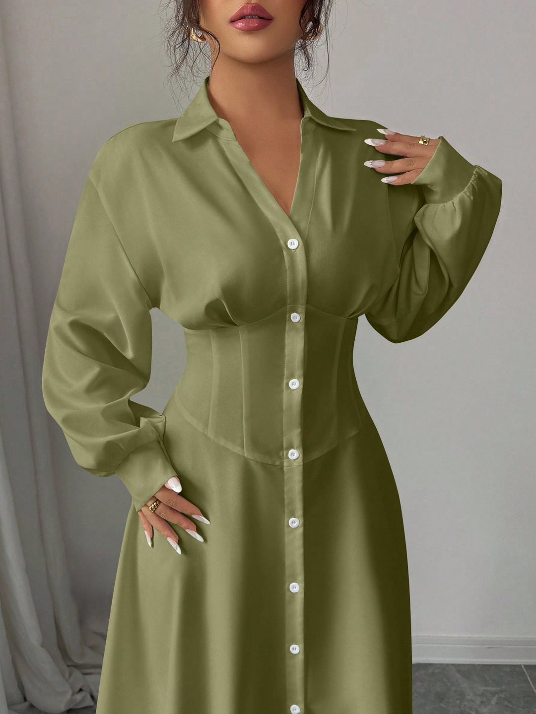 Rochie maxi SHEIN, verde