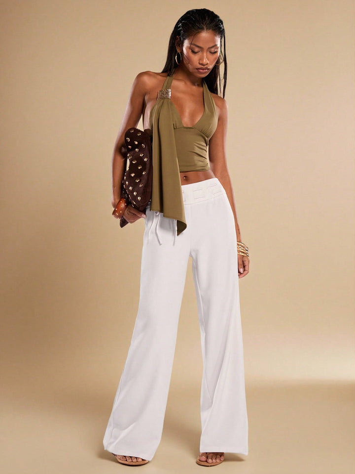 Pantaloni SHEIN, alb