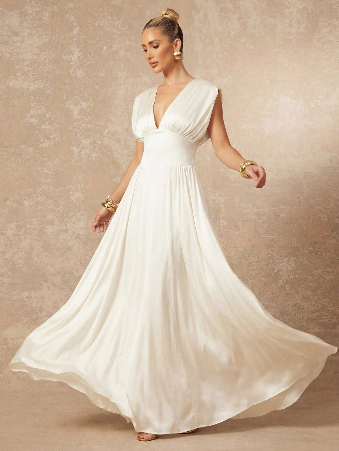 Rochie maxi SHEIN, alb