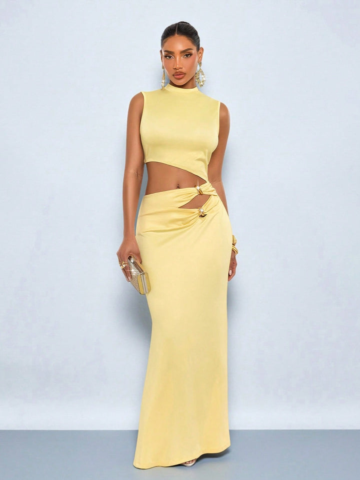 Rochie maxi SHEIN, galben