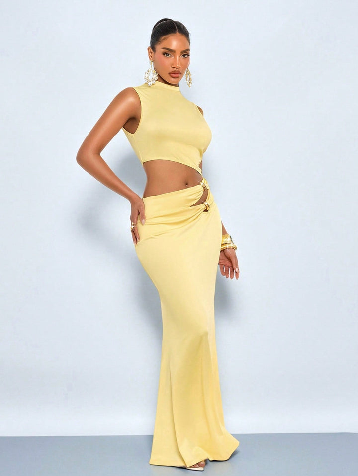 Rochie maxi SHEIN, galben