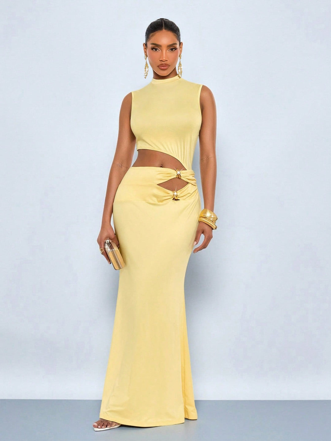Rochie maxi SHEIN, galben