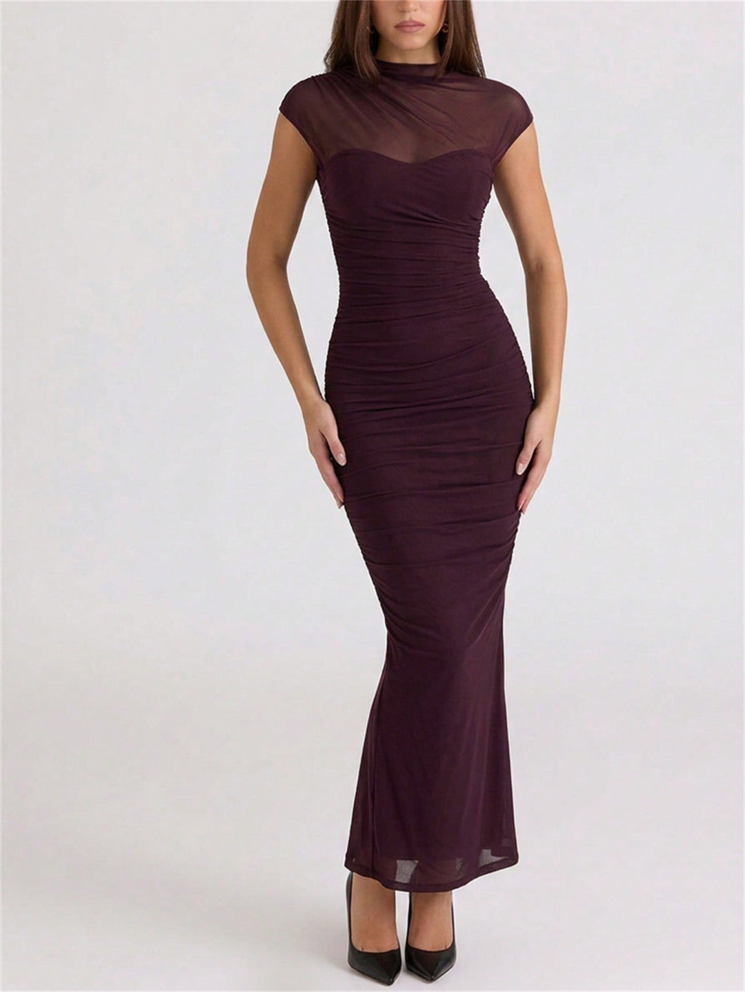 Rochie midi SHEIN, vișiniu