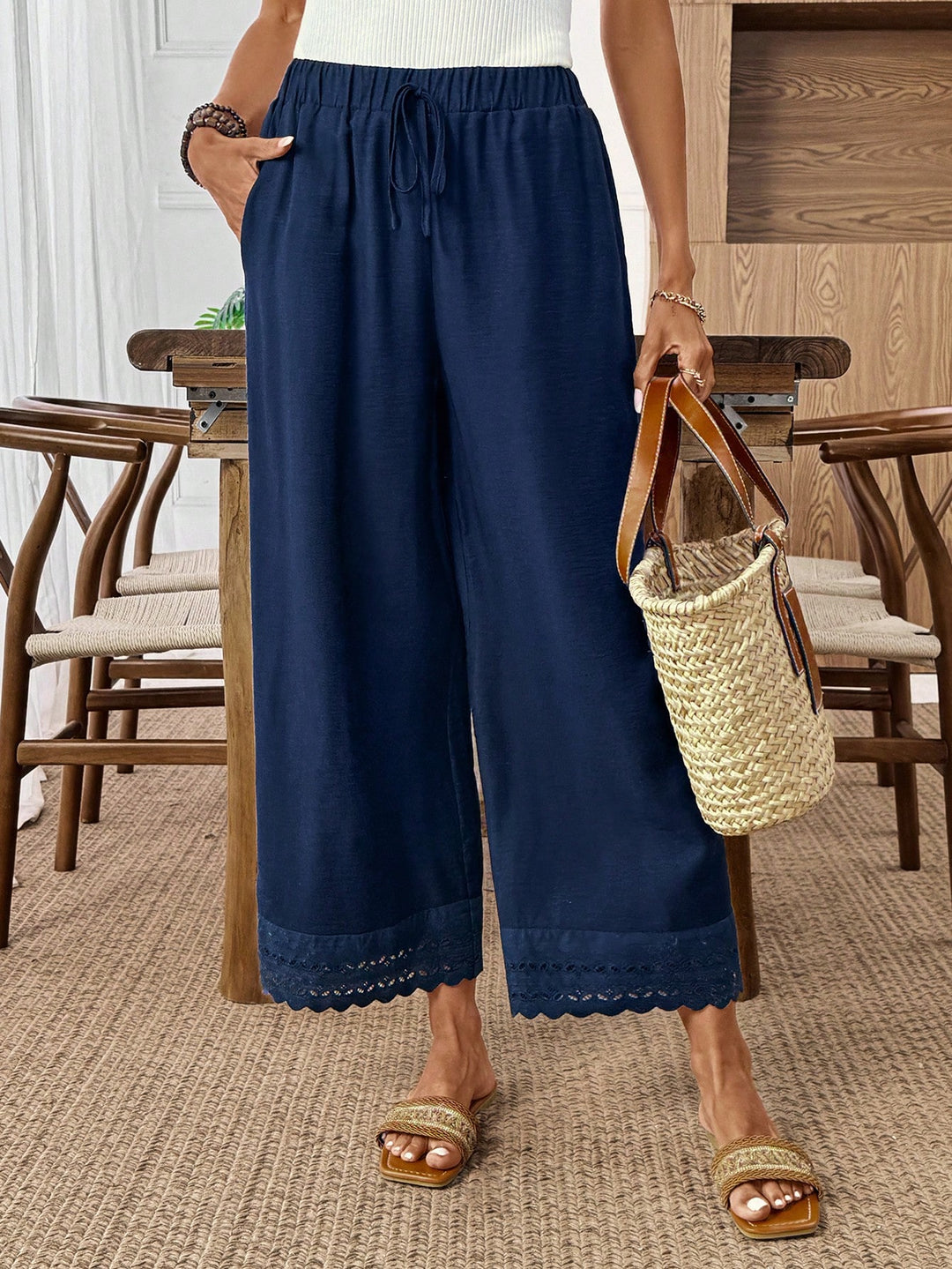 Pantaloni SHEIN, albastru