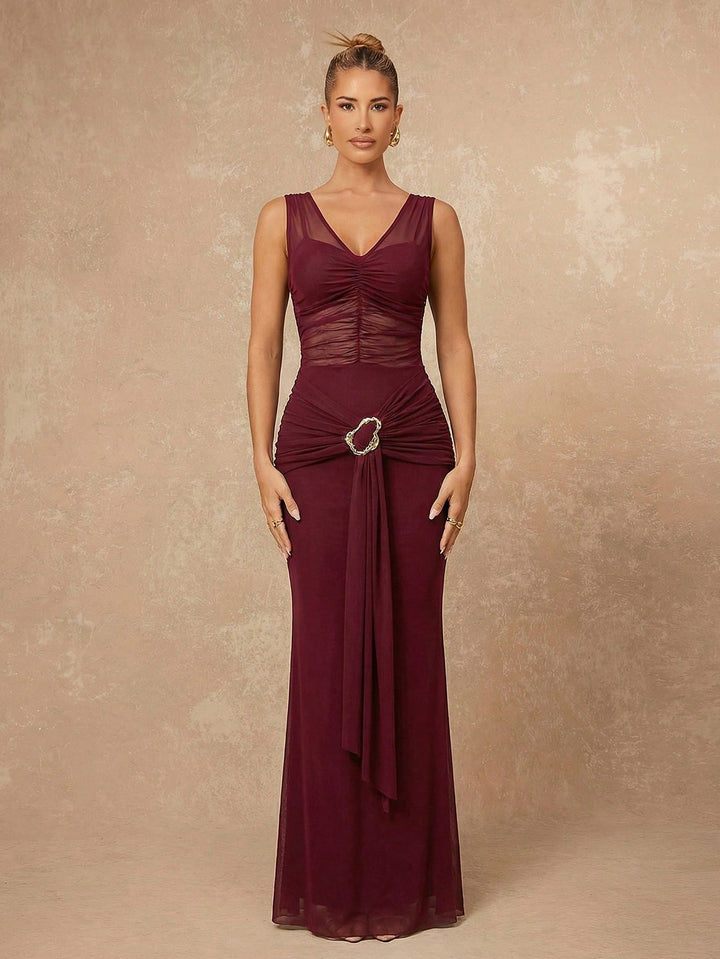 Rochie maxi SHEIN, vișiniu