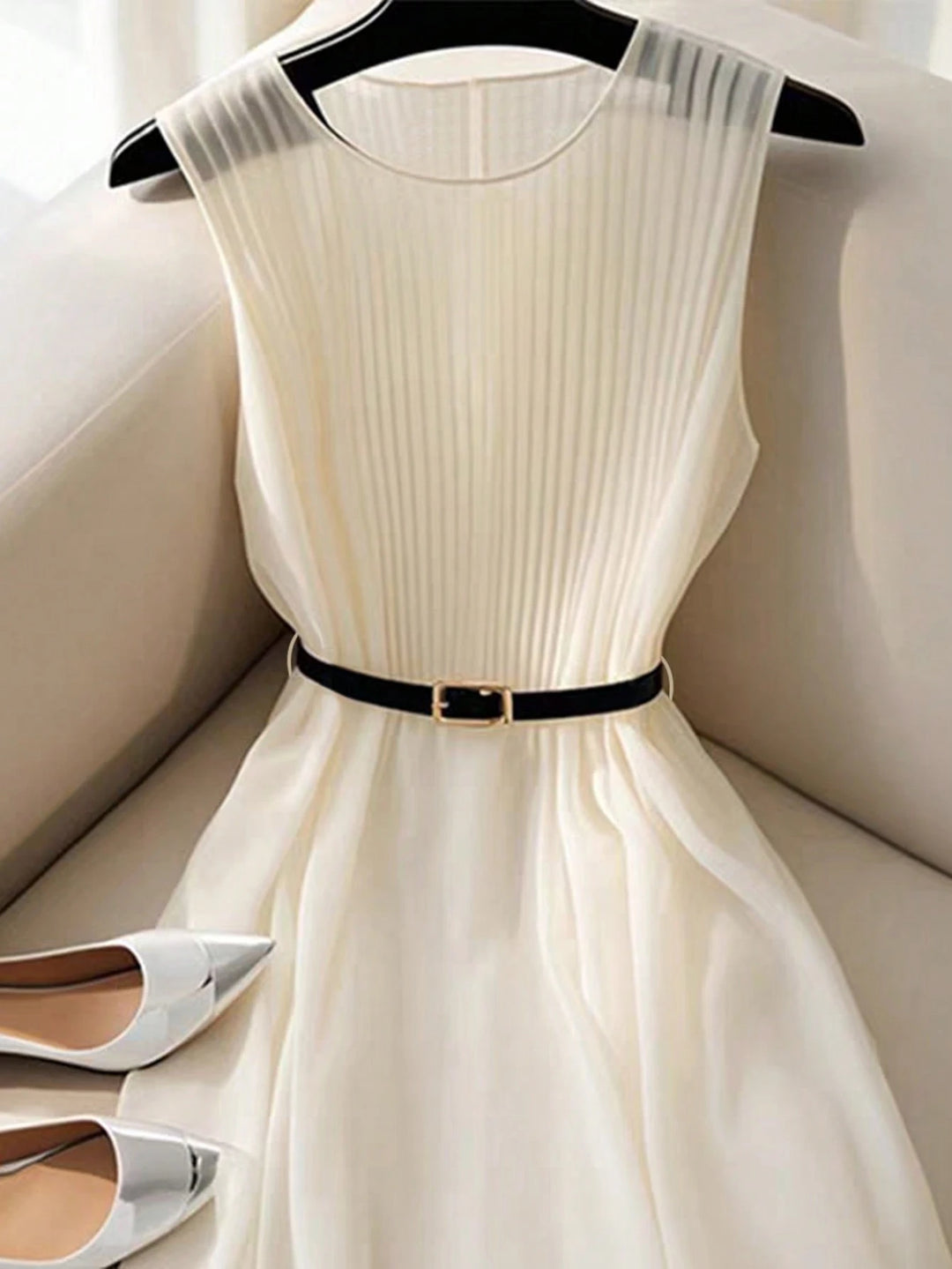 Rochie midi SHEIN, crem
