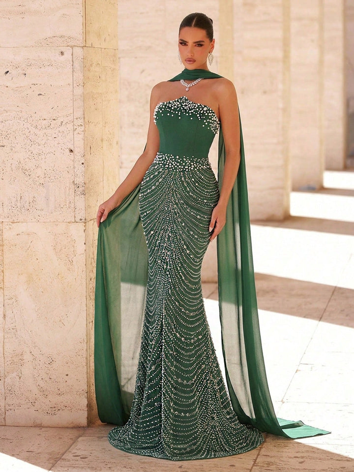 Rochie de ocazie SHEIN, verde
