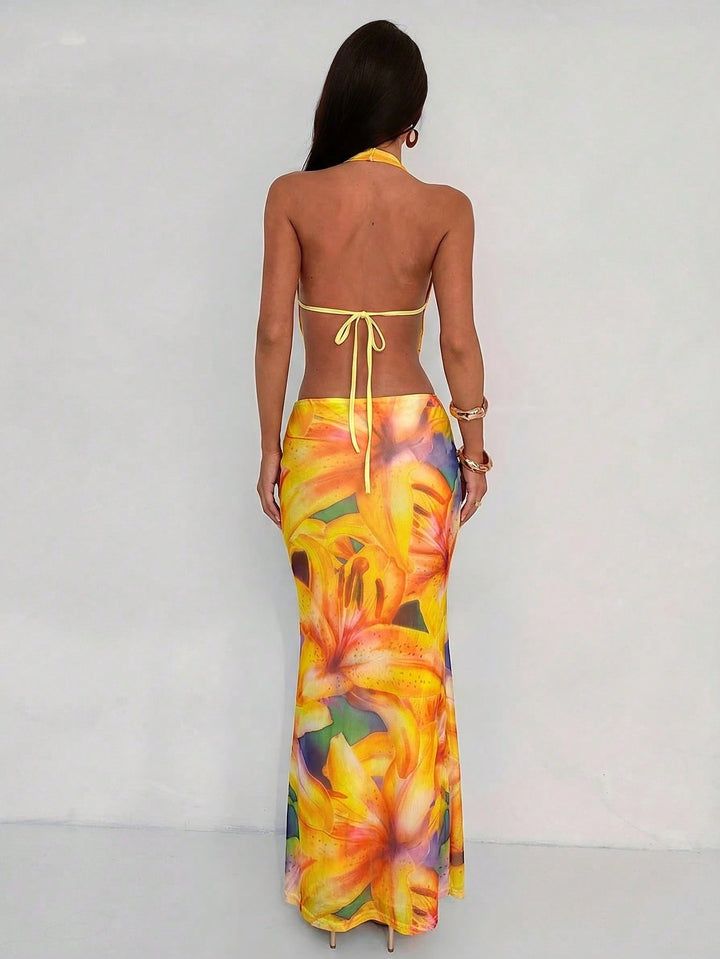 Rochie maxi SHEIN, alb