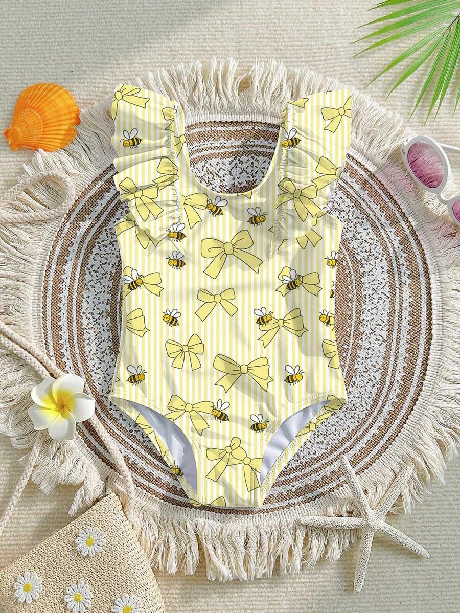 Costum de baie întreg SHEIN, galben