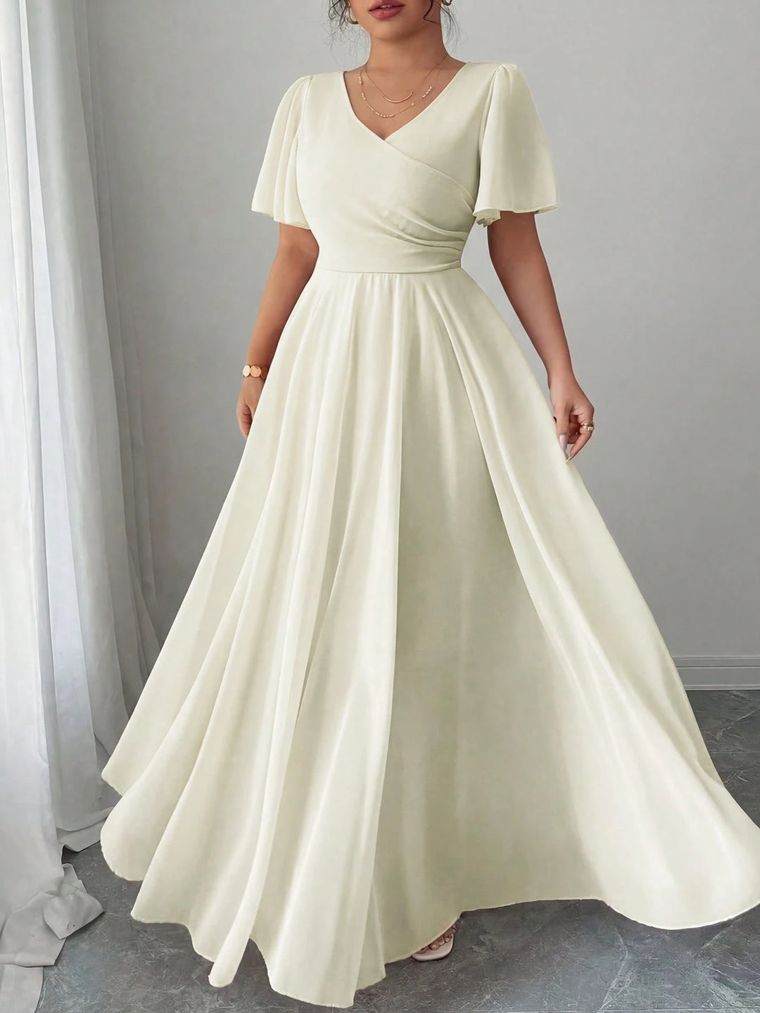 Rochie maxi SHEIN, bej