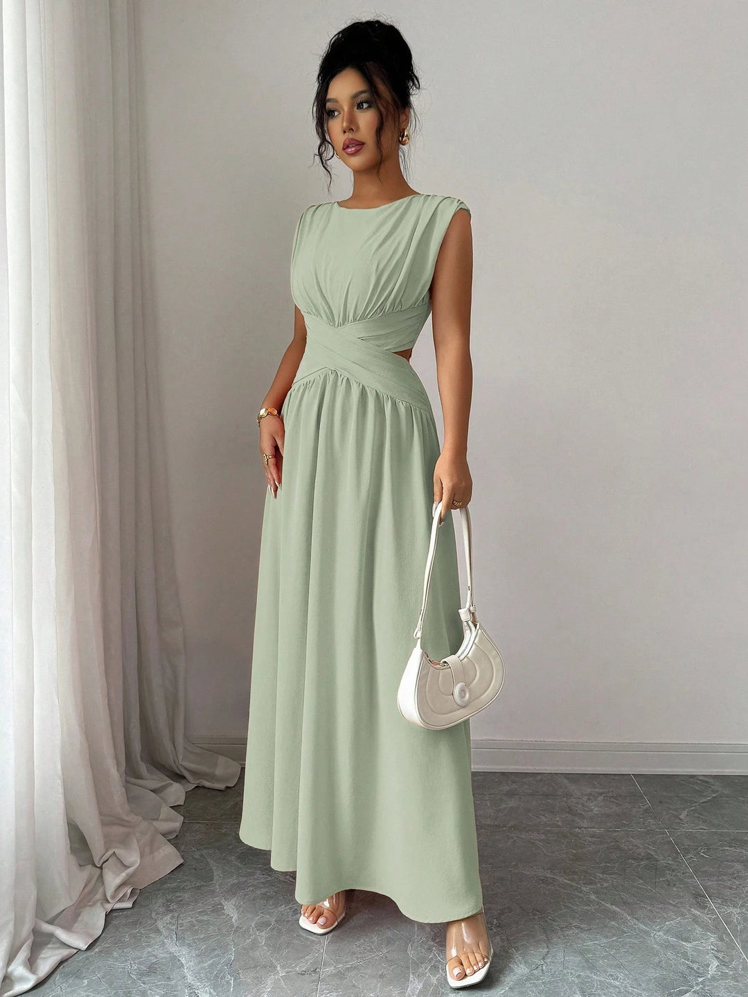 Rochie maxi SHEIN, verde