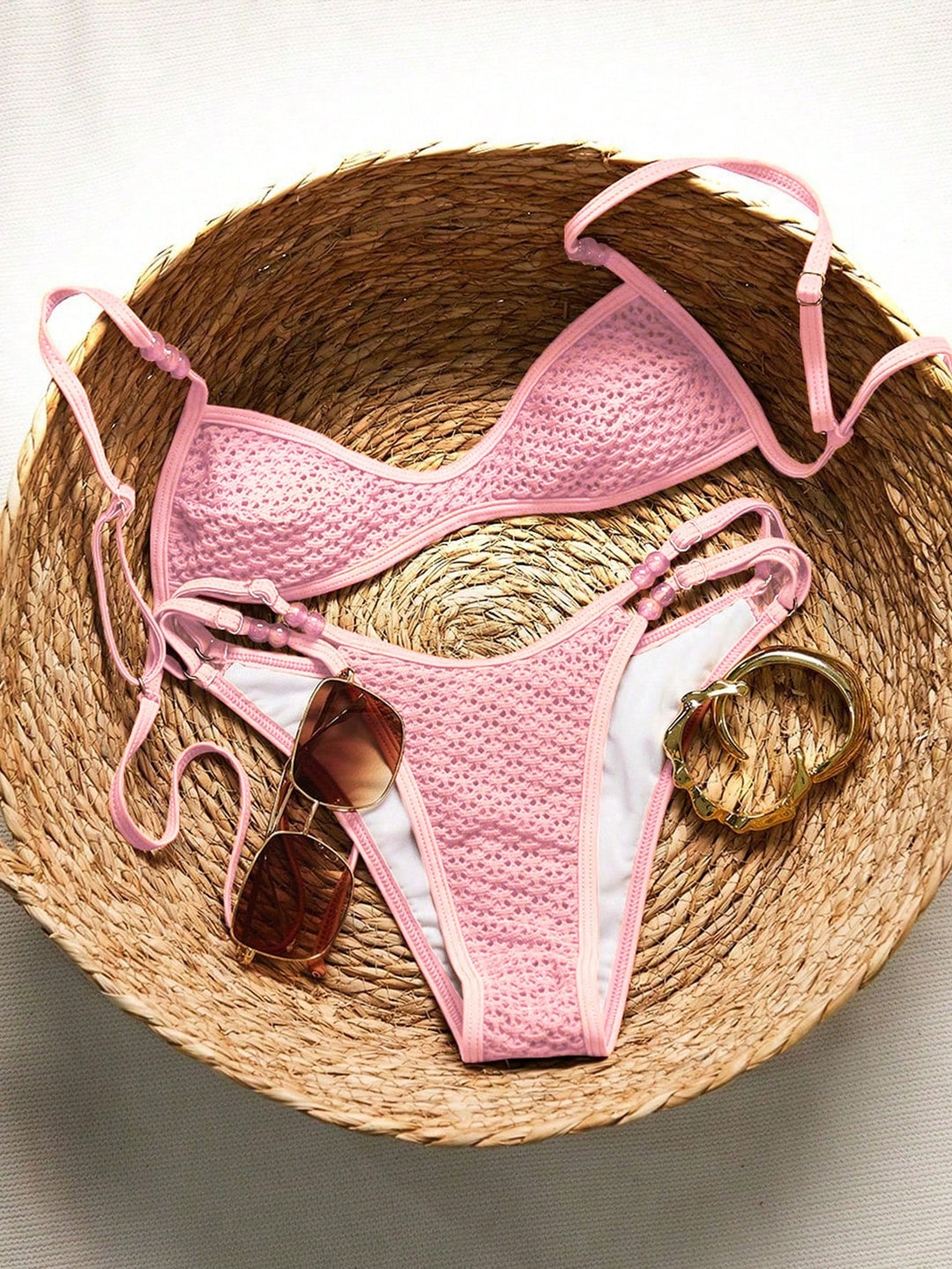 Set bikini SHEIN, roz