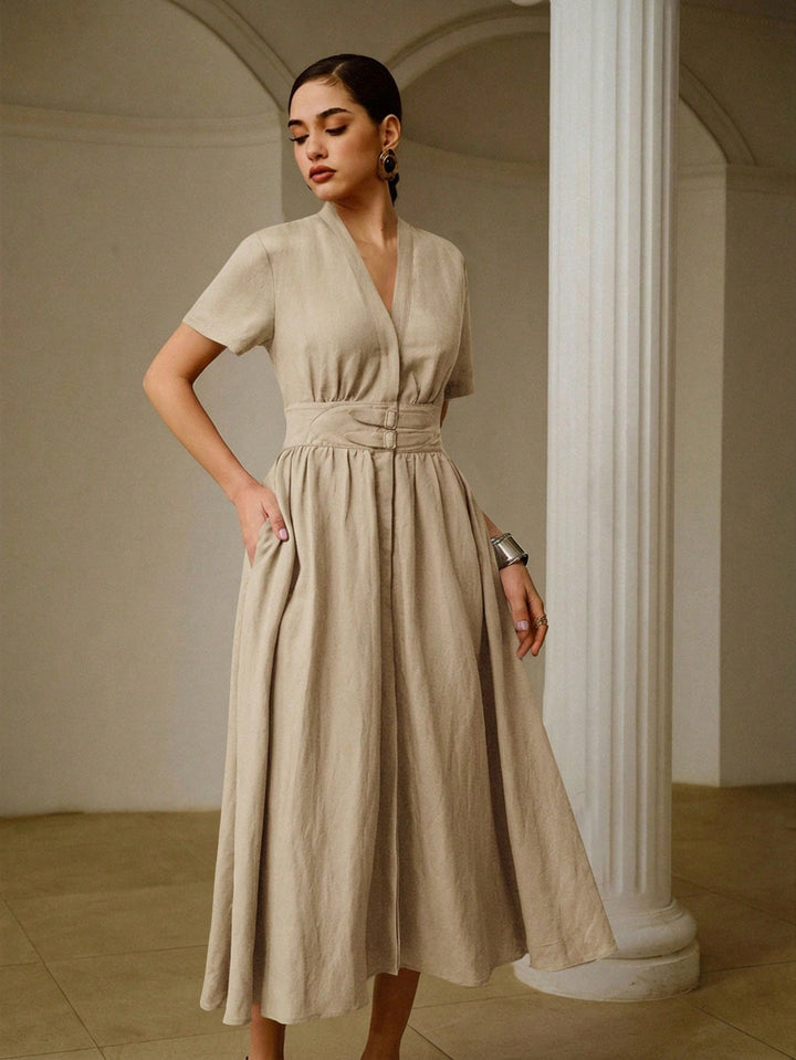 Rochie midi SHEIN, kaki
