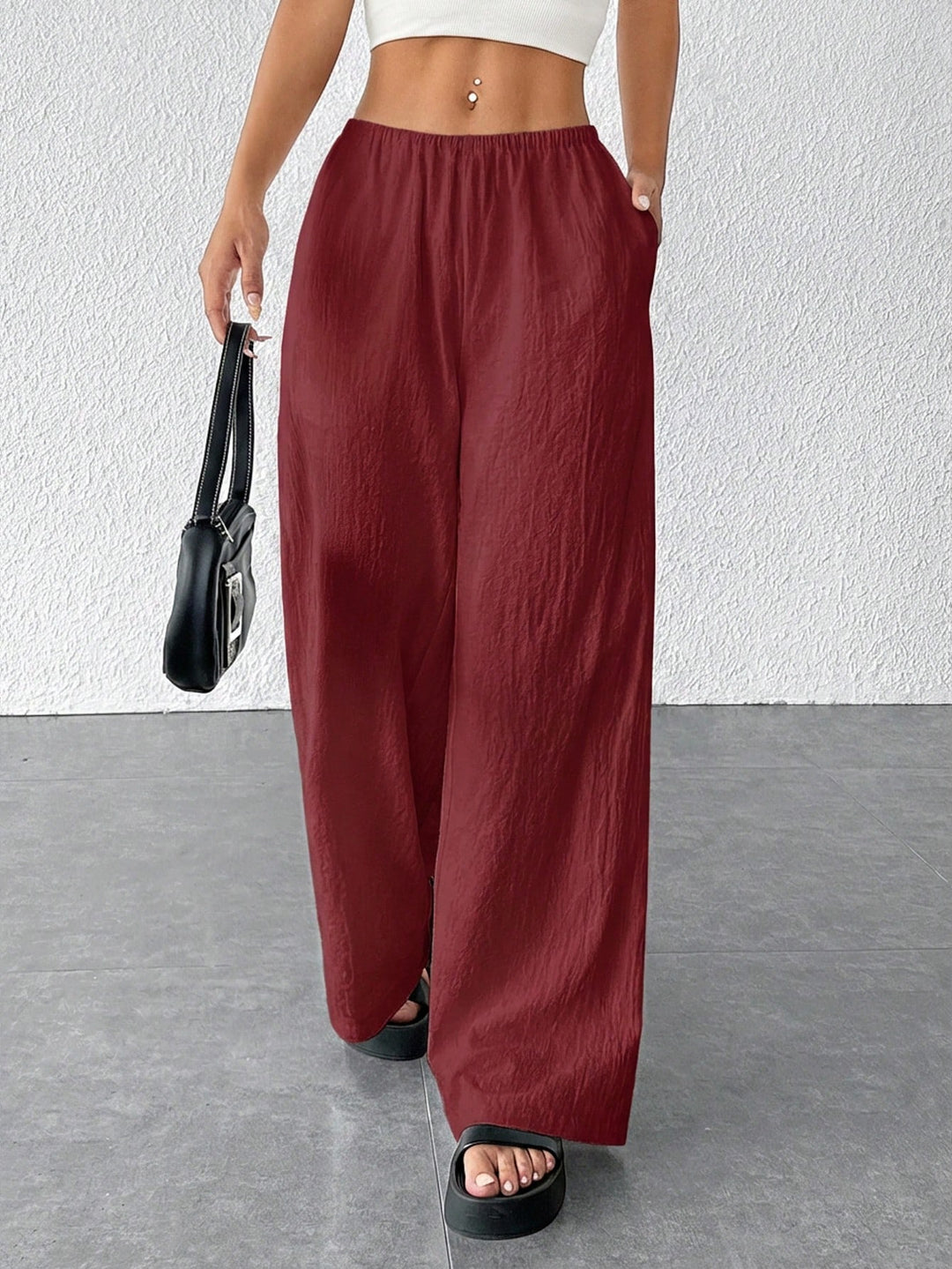 Pantaloni SHEIN, vișiniu