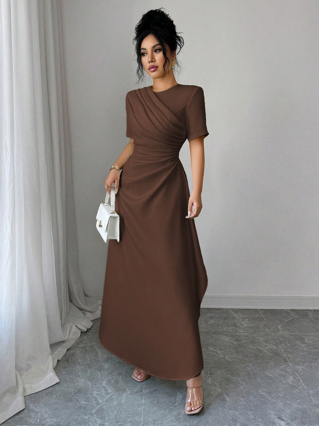 Rochie maxi SHEIN, maro