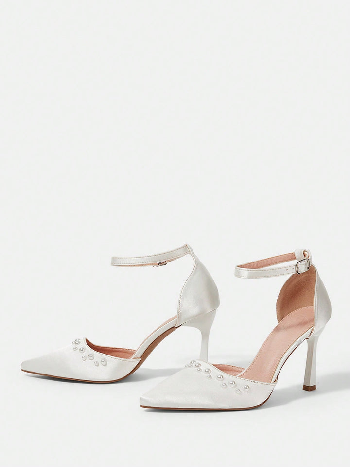 Pantofi cu toc SHEIN, alb