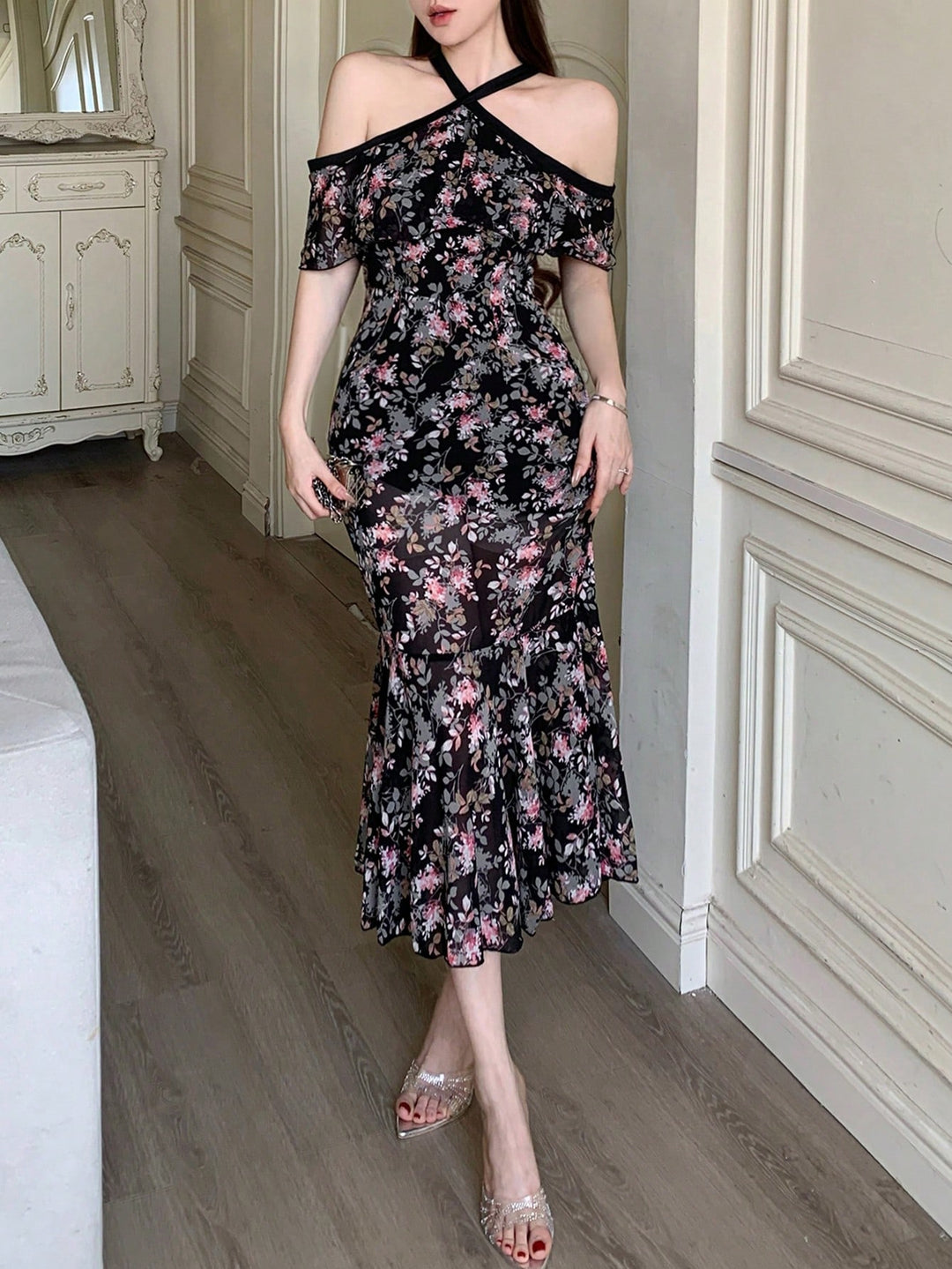 Rochie scurtă SHEIN, negru