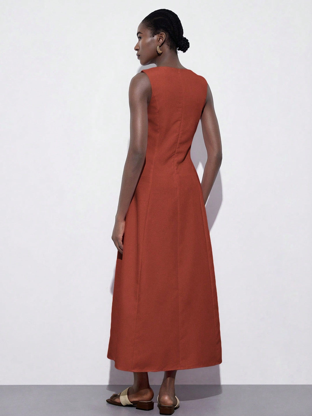Rochie maxi SHEIN, maro