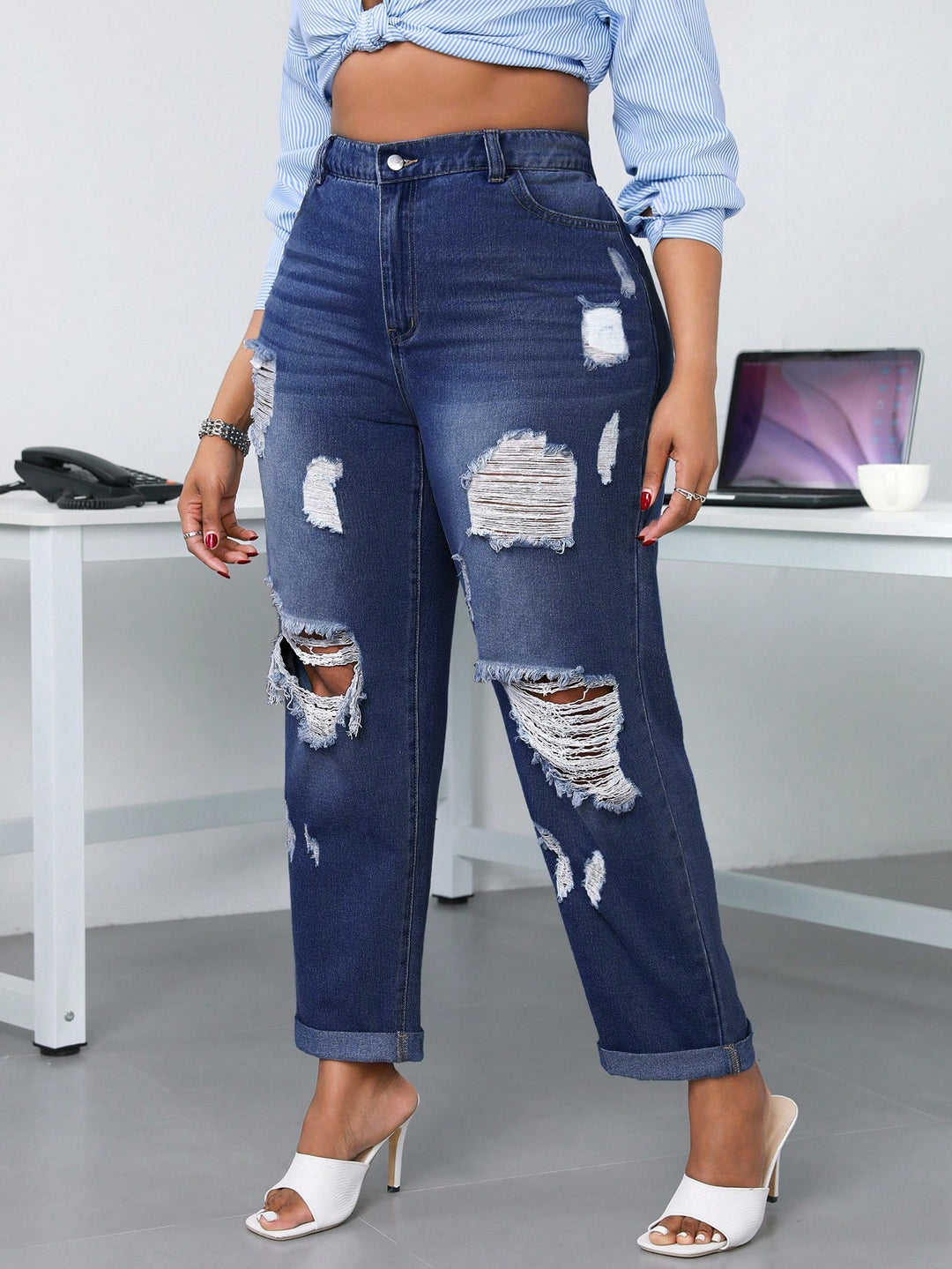 Jeans SHEIN, albastru
