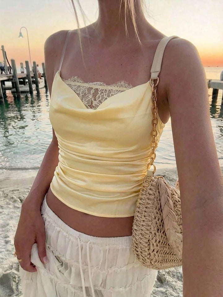 Top SHEIN, galben