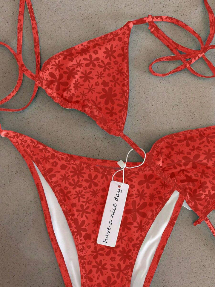 Costum de baie SHEIN, cărămiziu