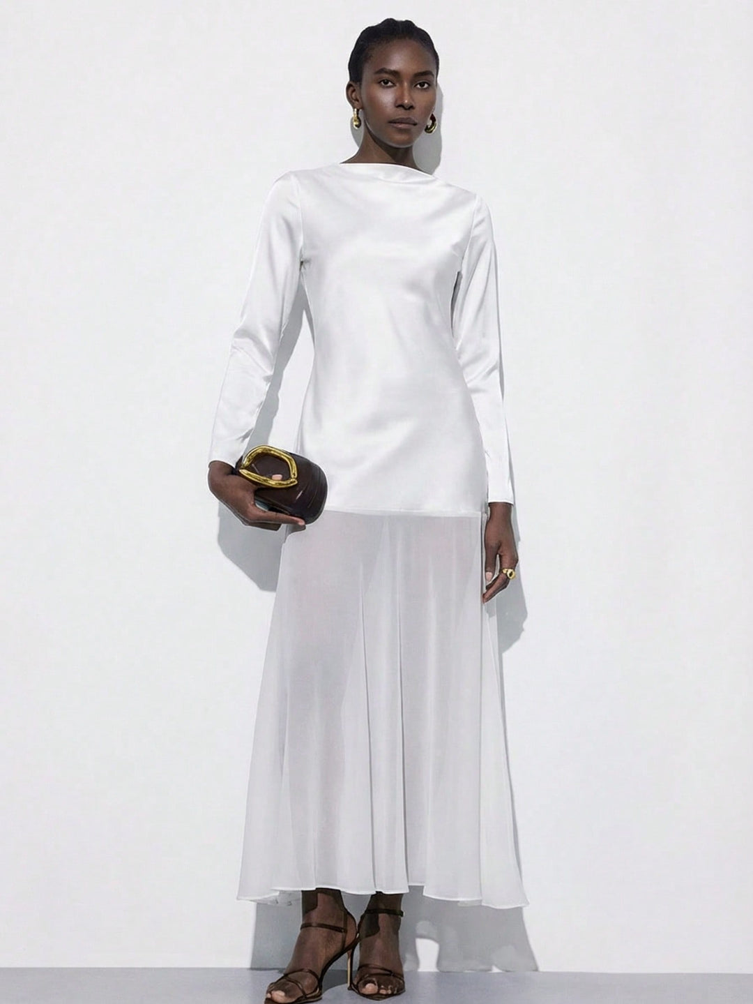 Rochie maxi SHEIN, alb