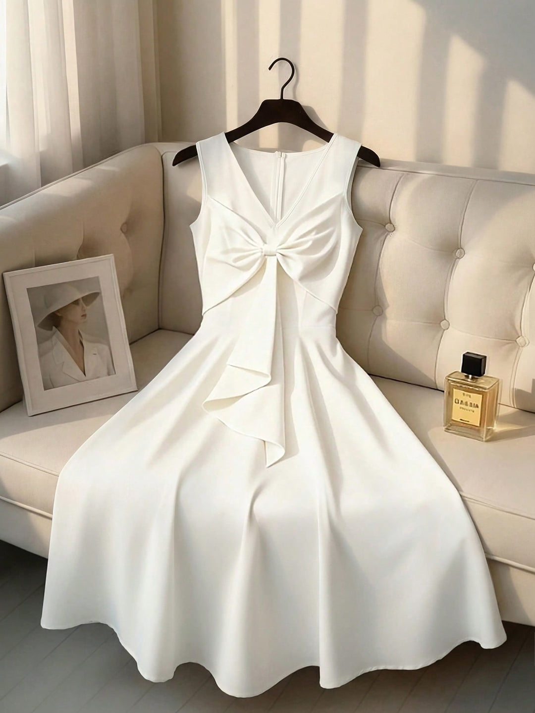 Rochie midi SHEIN, alb