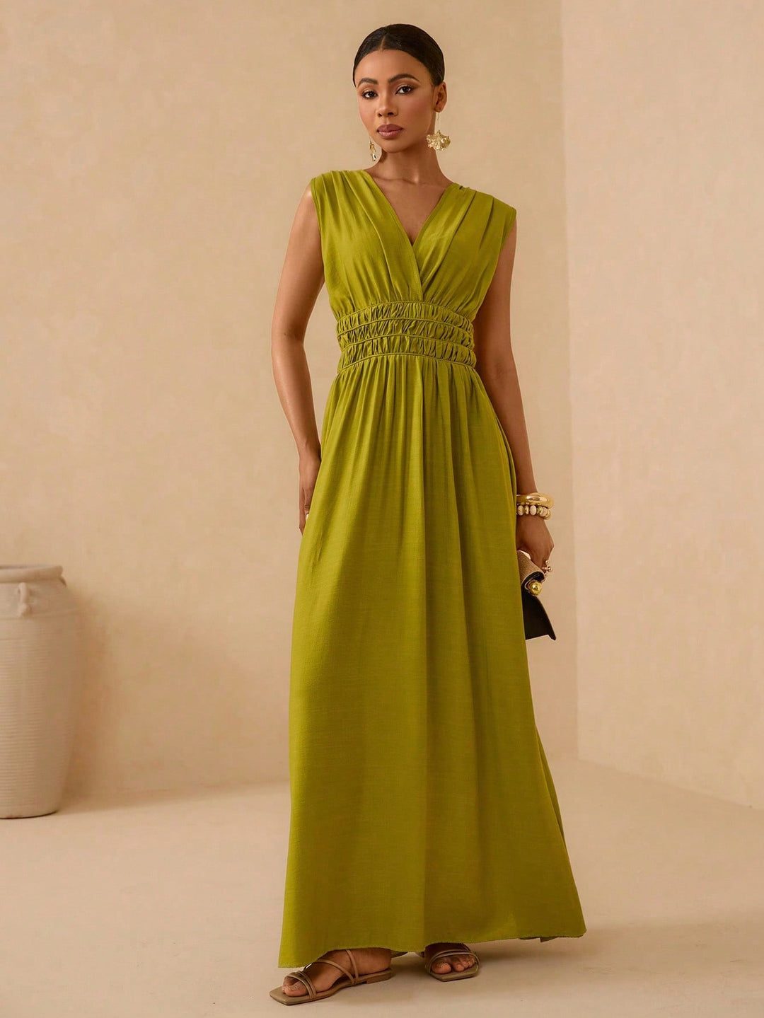 Rochie maxi SHEIN, verde