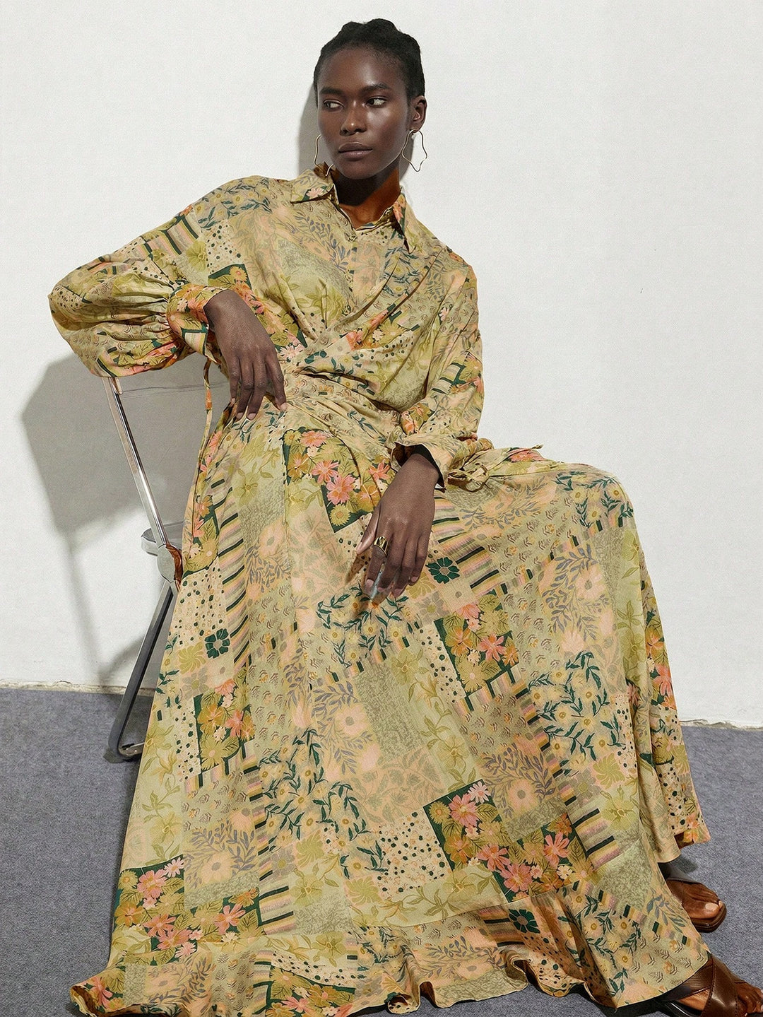 Rochie maxi SHEIN, mix culori