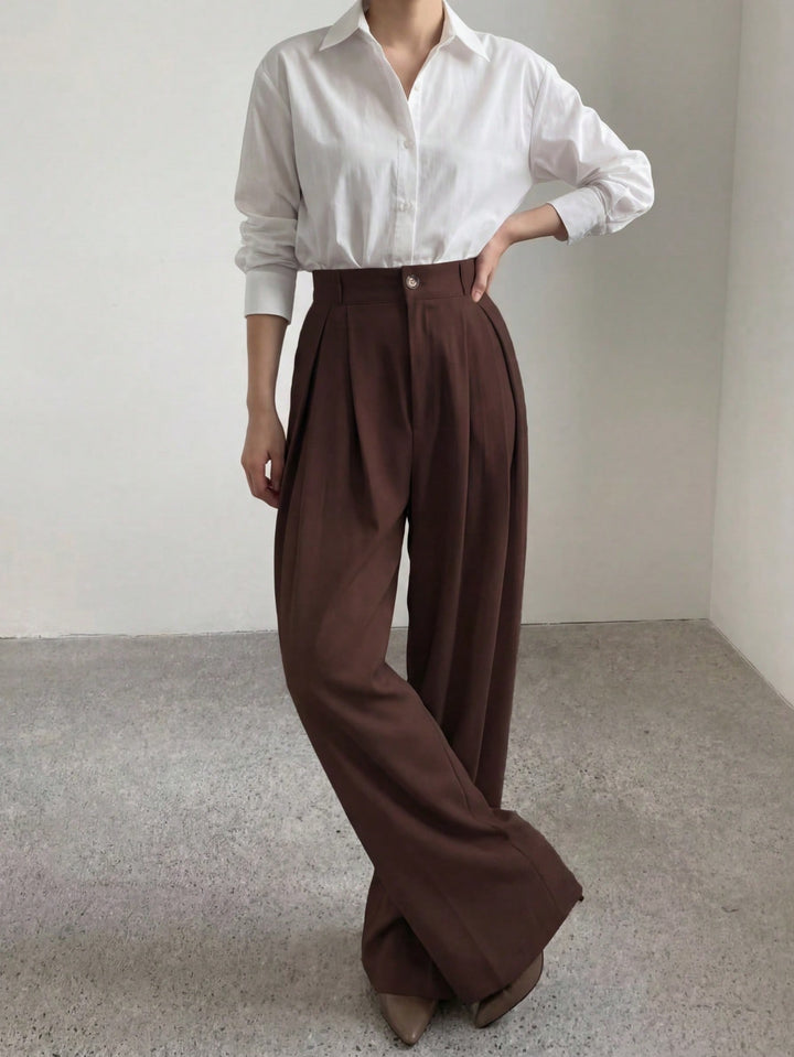 Pantalon SHEIN, maro