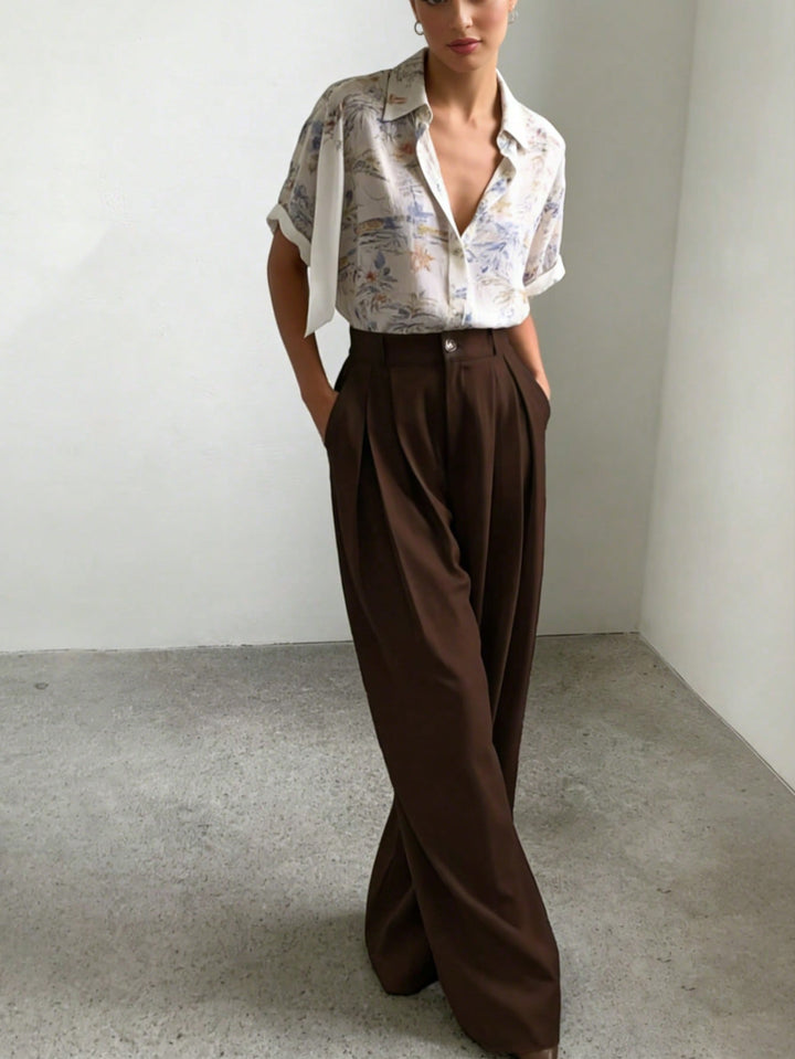 Pantalon SHEIN, maro