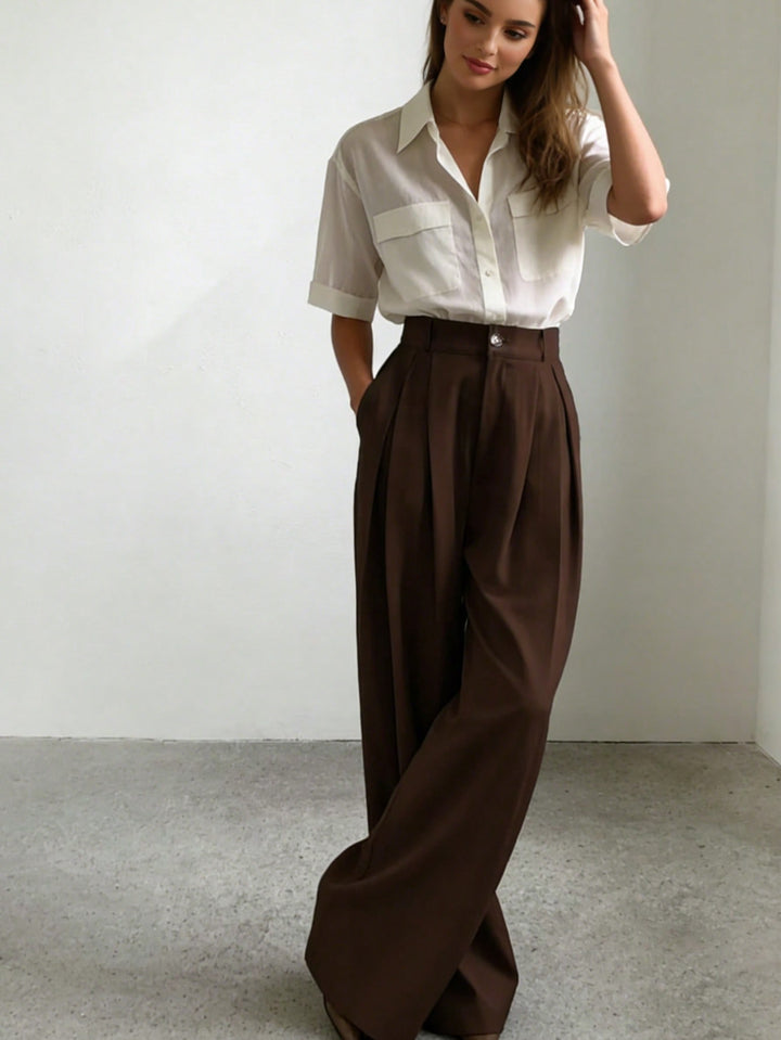 Pantalon SHEIN, maro