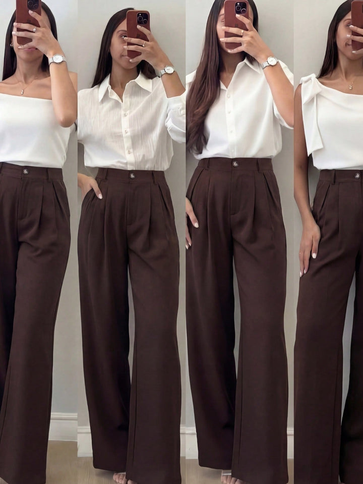 Pantalon SHEIN, maro