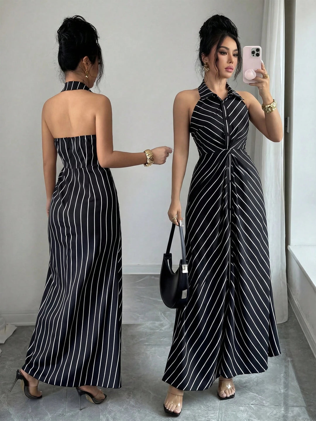 Rochie maxi SHEIN, negru