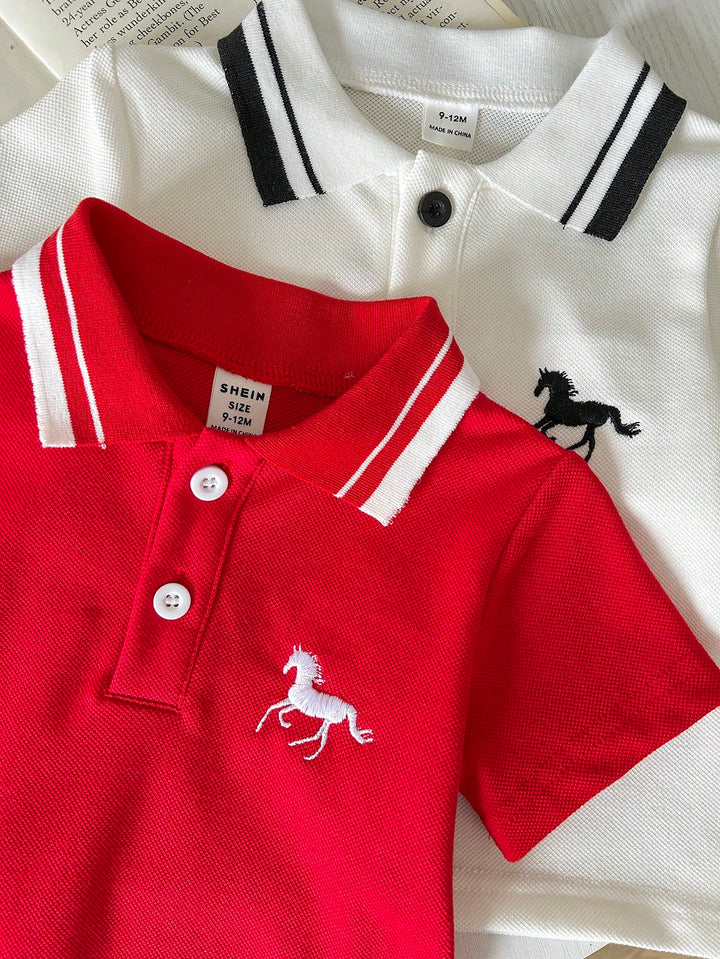 Set de tricouri polo SHEIN, mix culori
