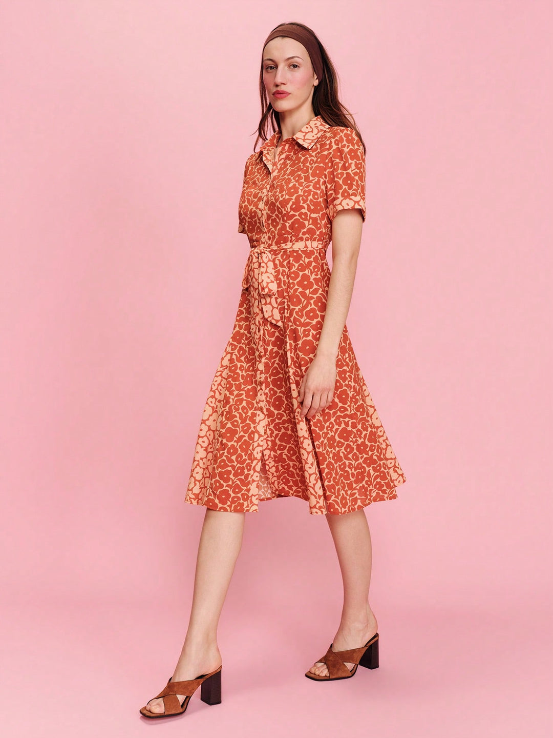 Rochie maxi SHEIN, portocaliu