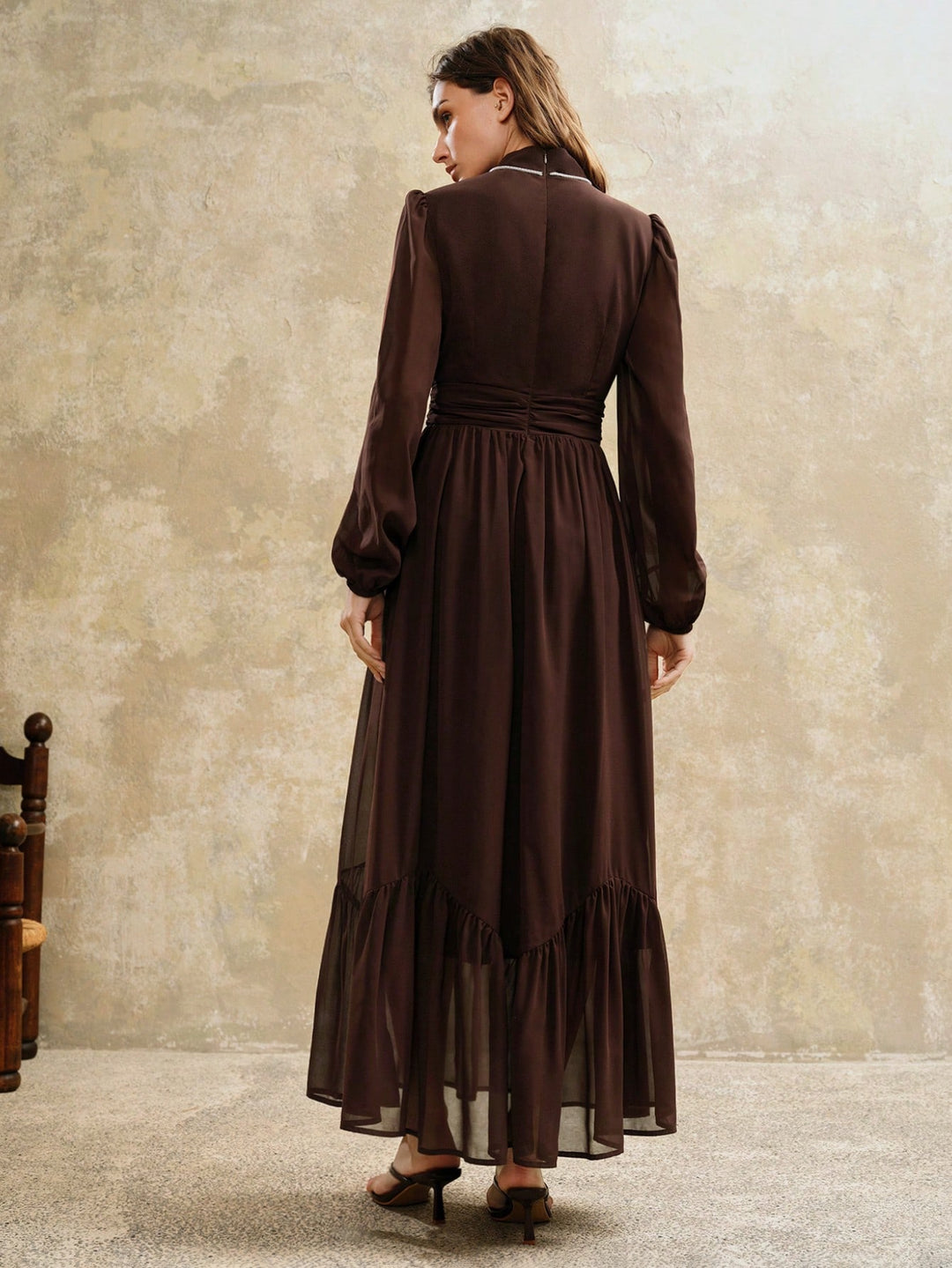 Rochie maxi SHEIN, maro