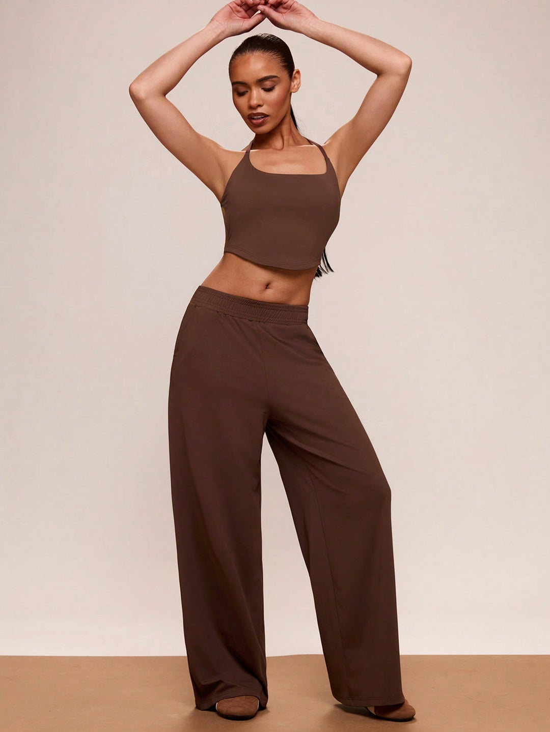 Pantaloni SHEIN, maro