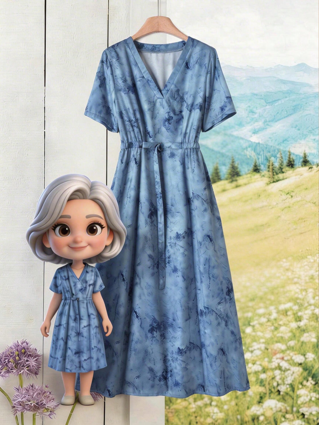 Rochie maxi SHEIN, albastru