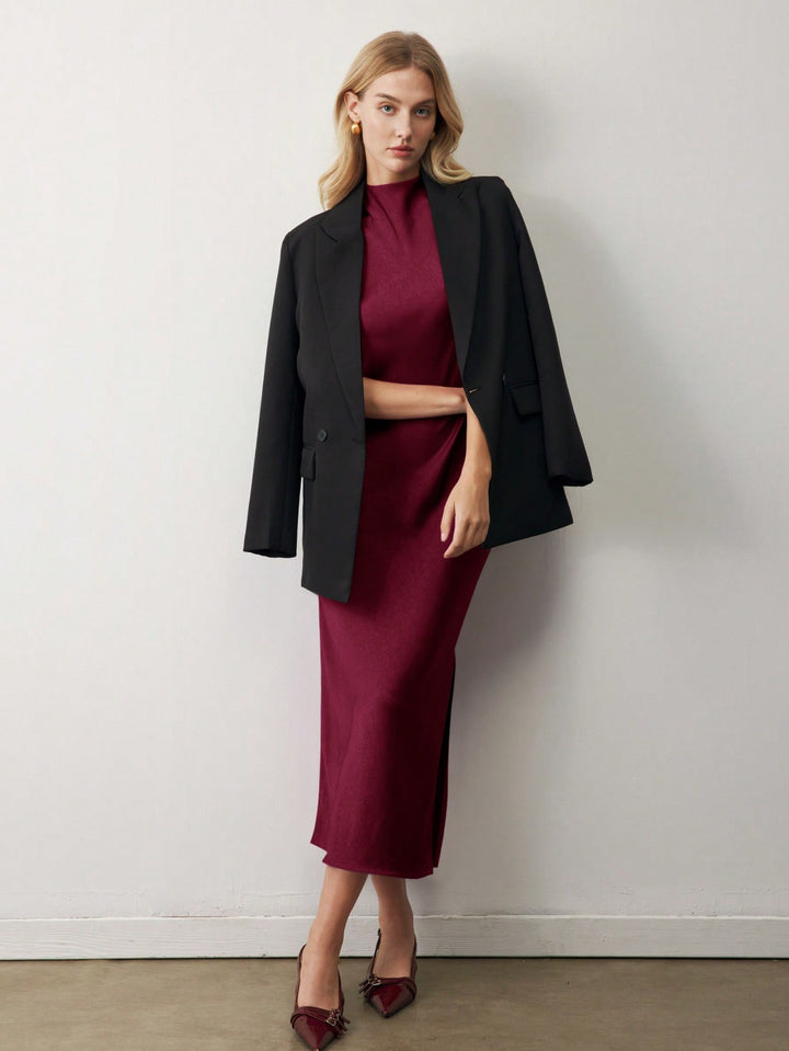 Rochie midi SHEIN, vișiniu