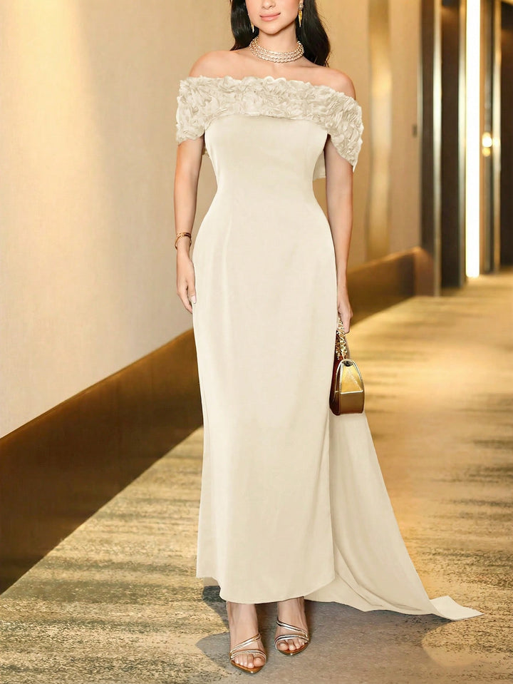 Rochie maxi SHEIN, bej