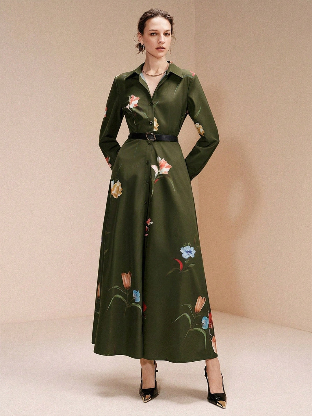 Rochie maxi SHEIN, verde
