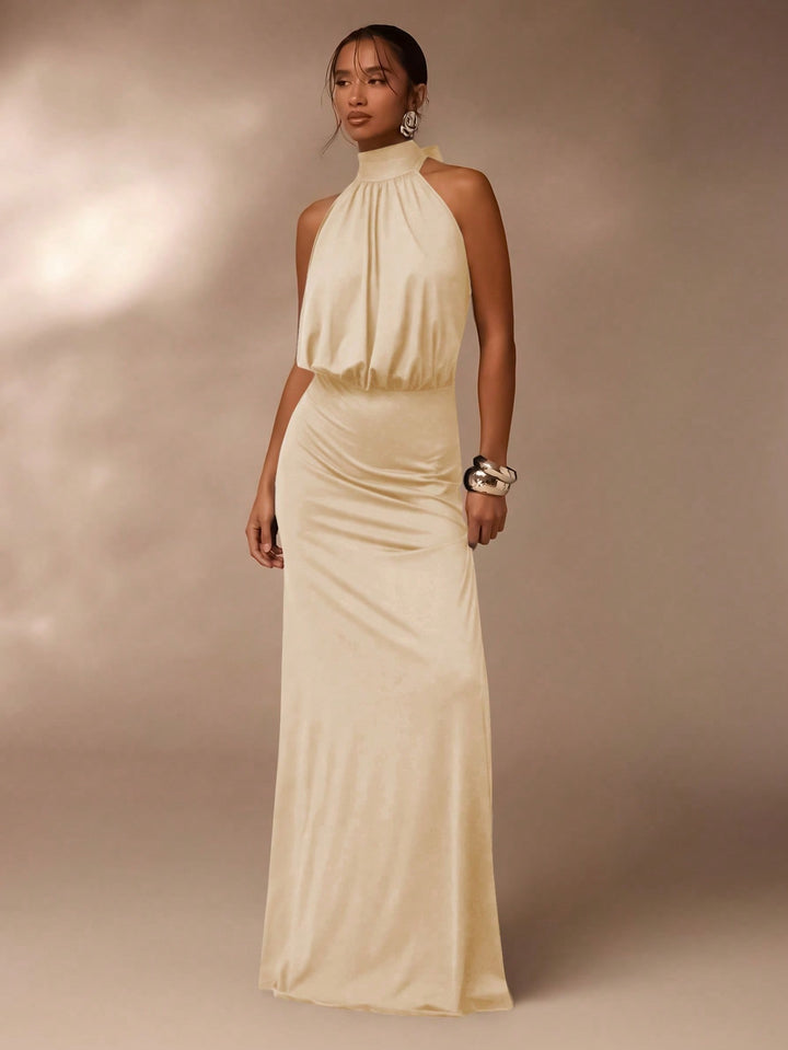 Rochie maxi SHEIN, bej