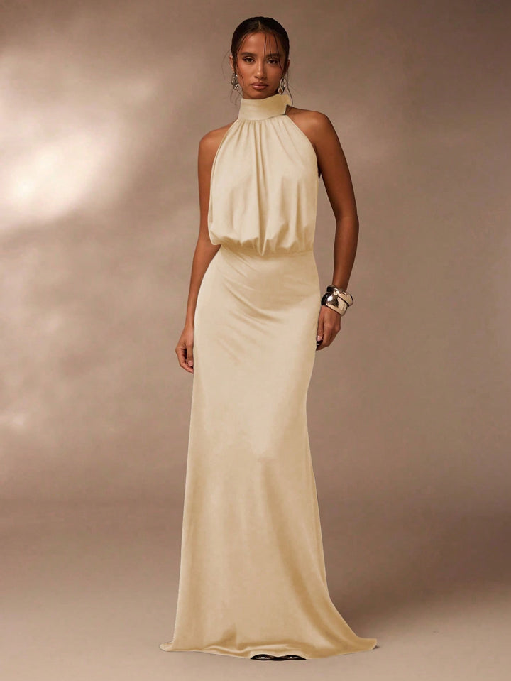Rochie maxi SHEIN, bej