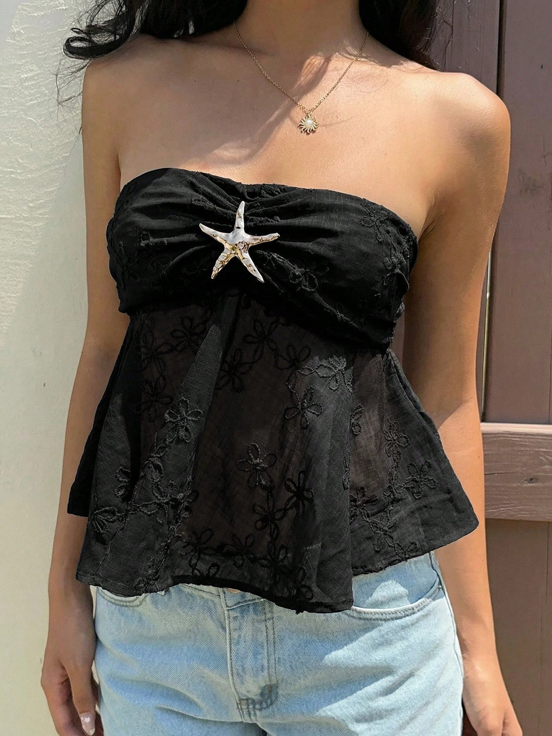 Top SHEIN, negru